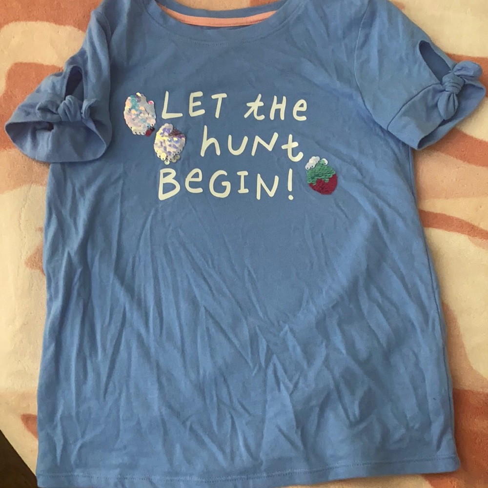 Easter hunt shirt with bows